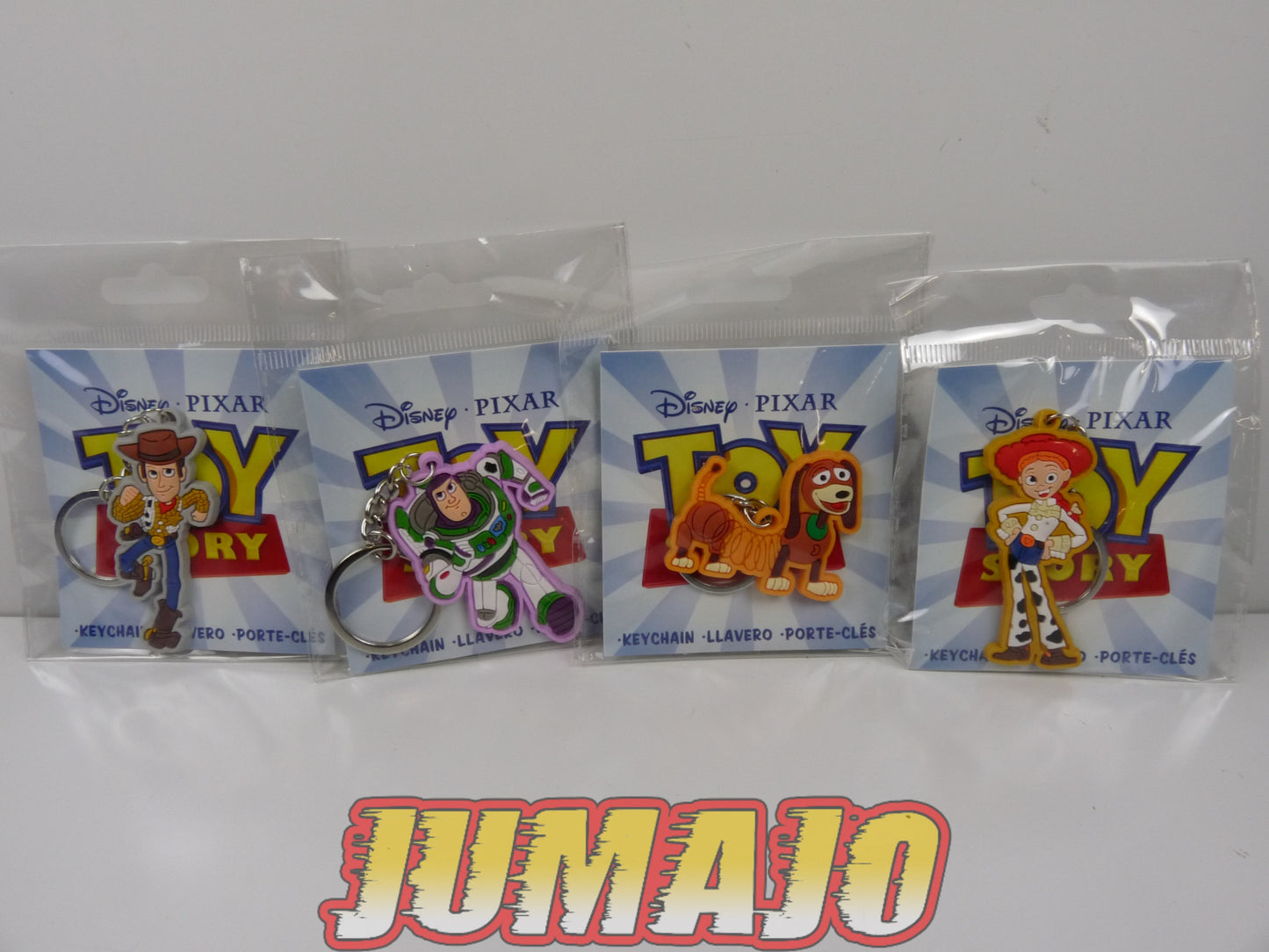 FIG84 Lot 4 Porte Cles KIDS Disney Pixar : Toy Story Woody Buzz Zigzag Jessie