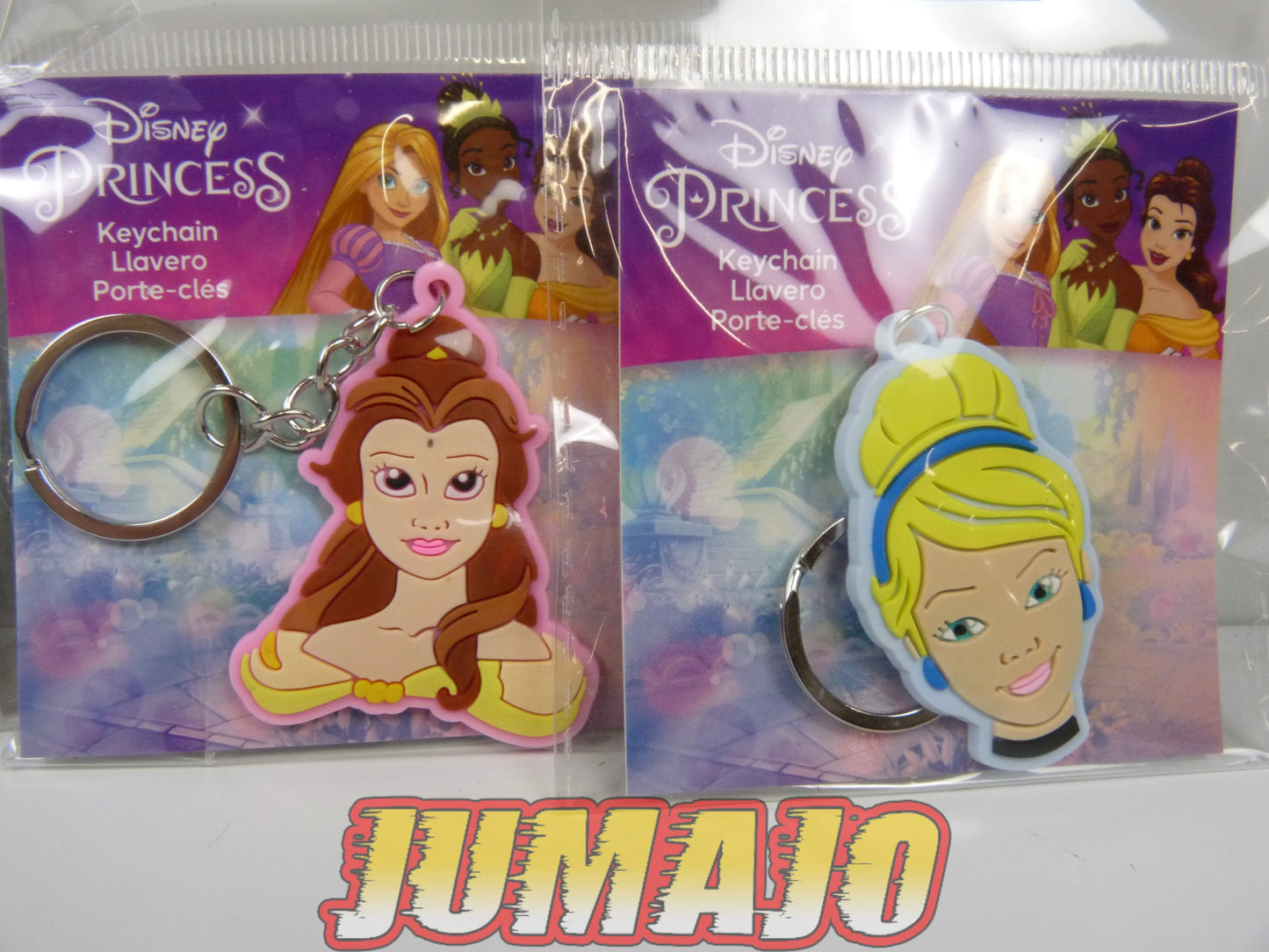 FIG85 Lot 4 Porte Cles KIDS Disney : Simba Dumbo Cendrillon Belle