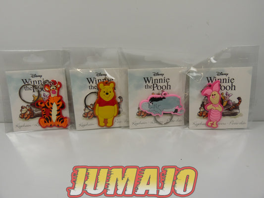 FIG86 Lot 4 Porte Cles KIDS Disney : Winnie the Pooh Tigrou Porcinet Bourriquet