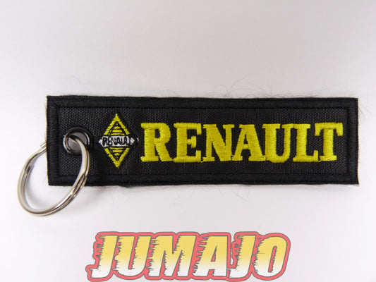 PC2 PORTE CLEF Broderie tissu environ 10,2cm x 2,8cm : Renault
