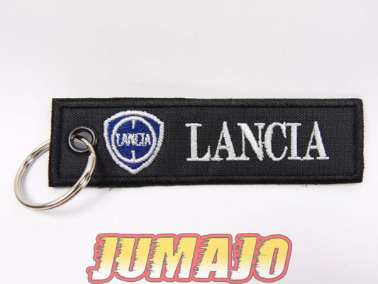 PC7 PORTE CLEF Broderie tissu environ 10,2cm x 2,8cm : Lancia
