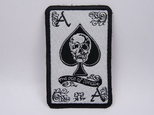 PTC142 Patch brodé thermocollé : logo Crane d'as largeur environ 6.5 cm hauteur environ 10.1 cm
