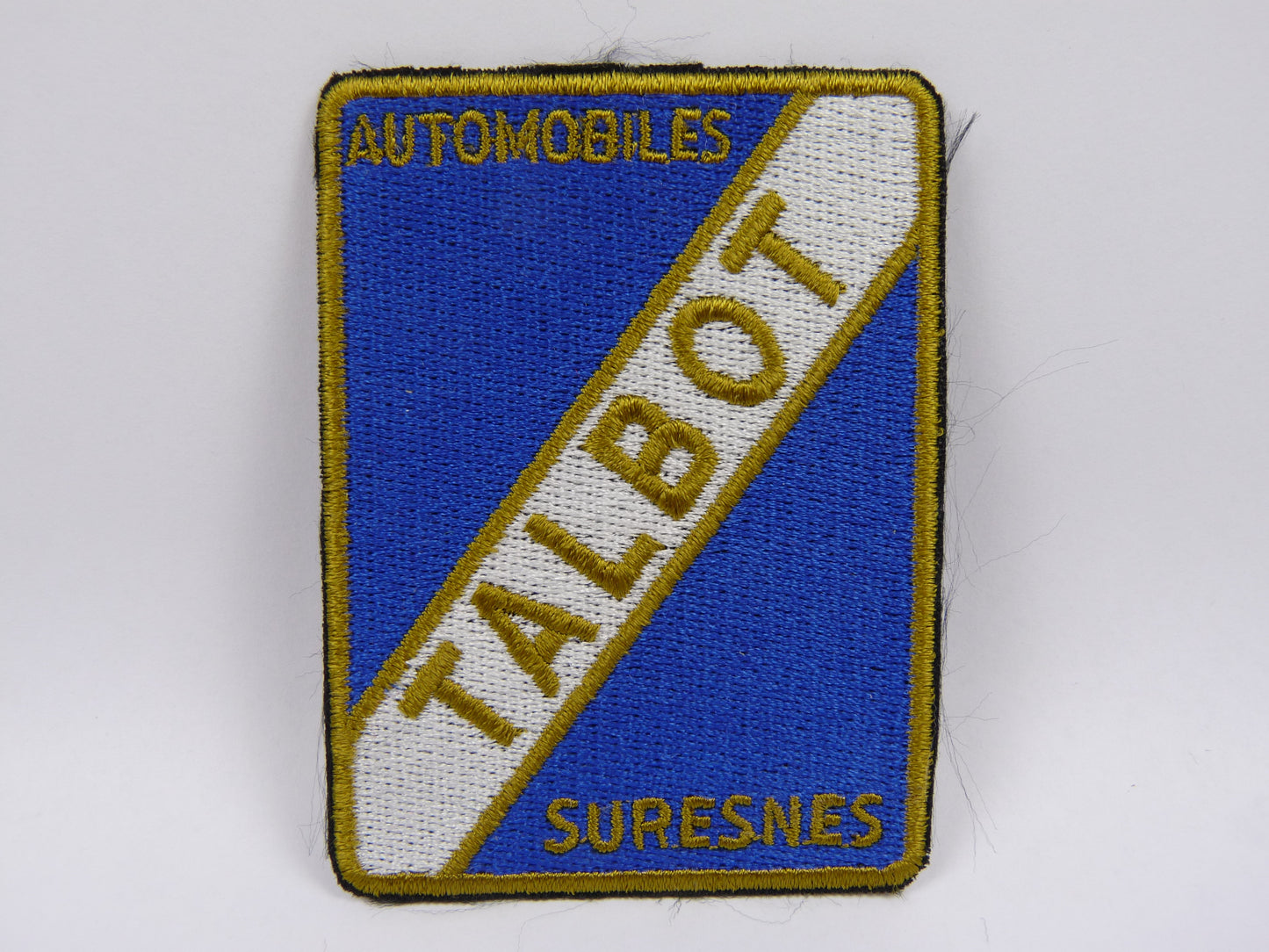 PTC149 Patch brodé thermocollé : logo TALBOT largeur environ 5.5 cm hauteur environ 7.5 cm