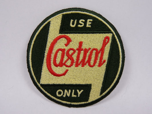 PTC40 Patch brodé thermocollé : logo Castrol Diamètre environ 7 cm
