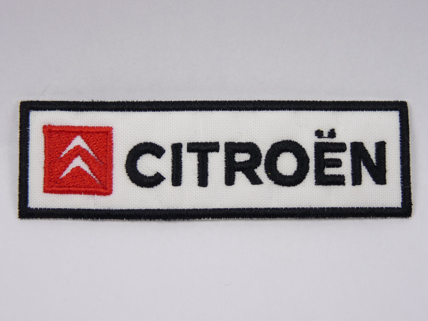 PTC44 Patch brodé thermocollé : logo Citroen Rectangle largeur environ 10.2 cm hauteur environ 3 cm