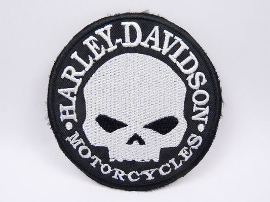 PTC70 Patch brodé thermocollé : logo Harley Davidson Diamètre environ 9.1 cm
