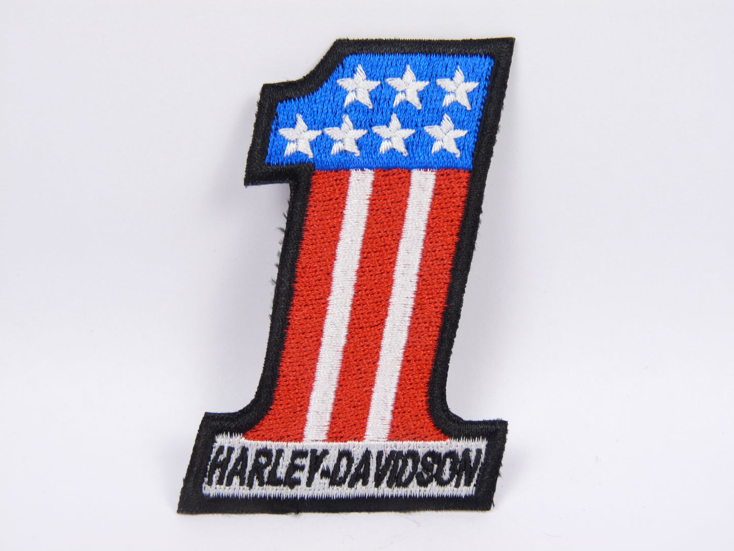 PTC73 Patch brodé thermocollé : Harley Davidson 1 largeur environ 5.7 cm hauteur environ 8.2 cm