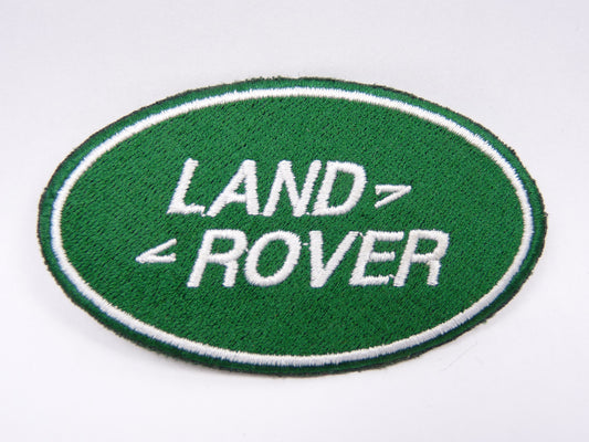 PTC90 Patch brodé thermocollé : logo Land Rover largeur environ 9.1 cm hauteur environ 5.2 cm
