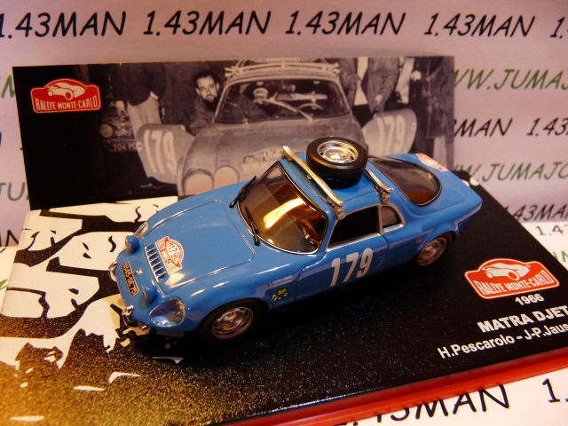 RMC27 Voiture 1/43 IXO Altaya Rallye Monte-Carlo MATRA Djet V 1966 #179 H.Pescarolo