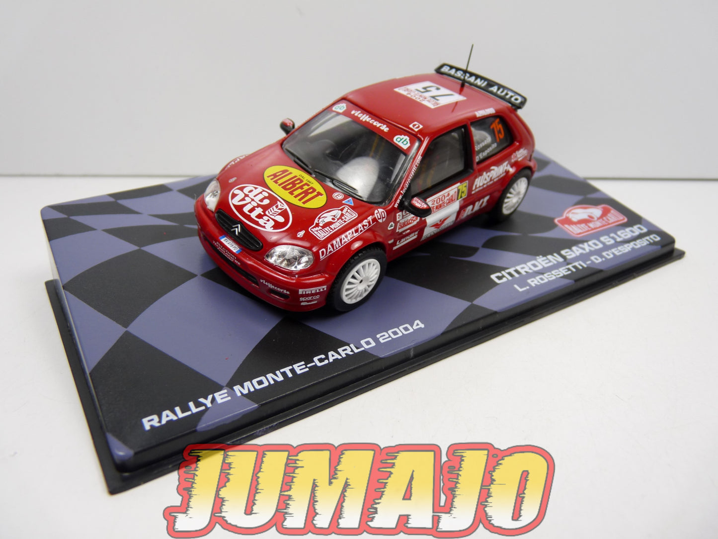 RMIT53 1/43 IXO Rallye Monte Carlo : CITROEN Saxo S1600 2004 #75 L.Rossetti