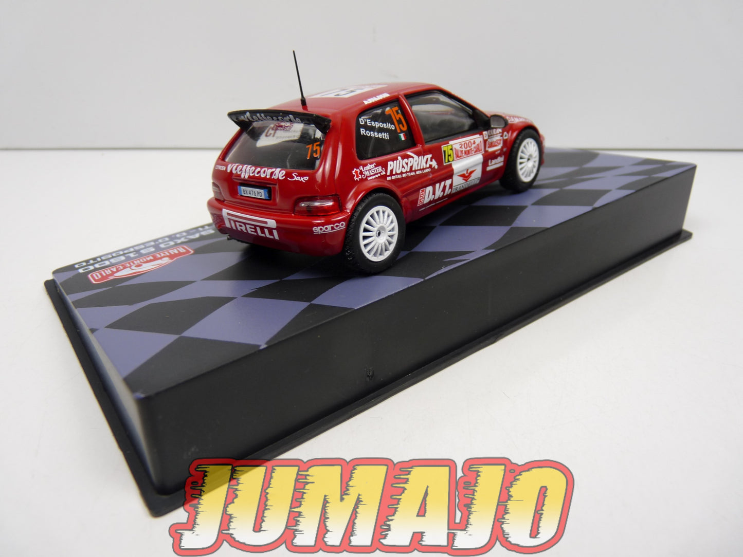 RMIT53 1/43 IXO Rallye Monte Carlo : CITROEN Saxo S1600 2004 #75 L.Rossetti