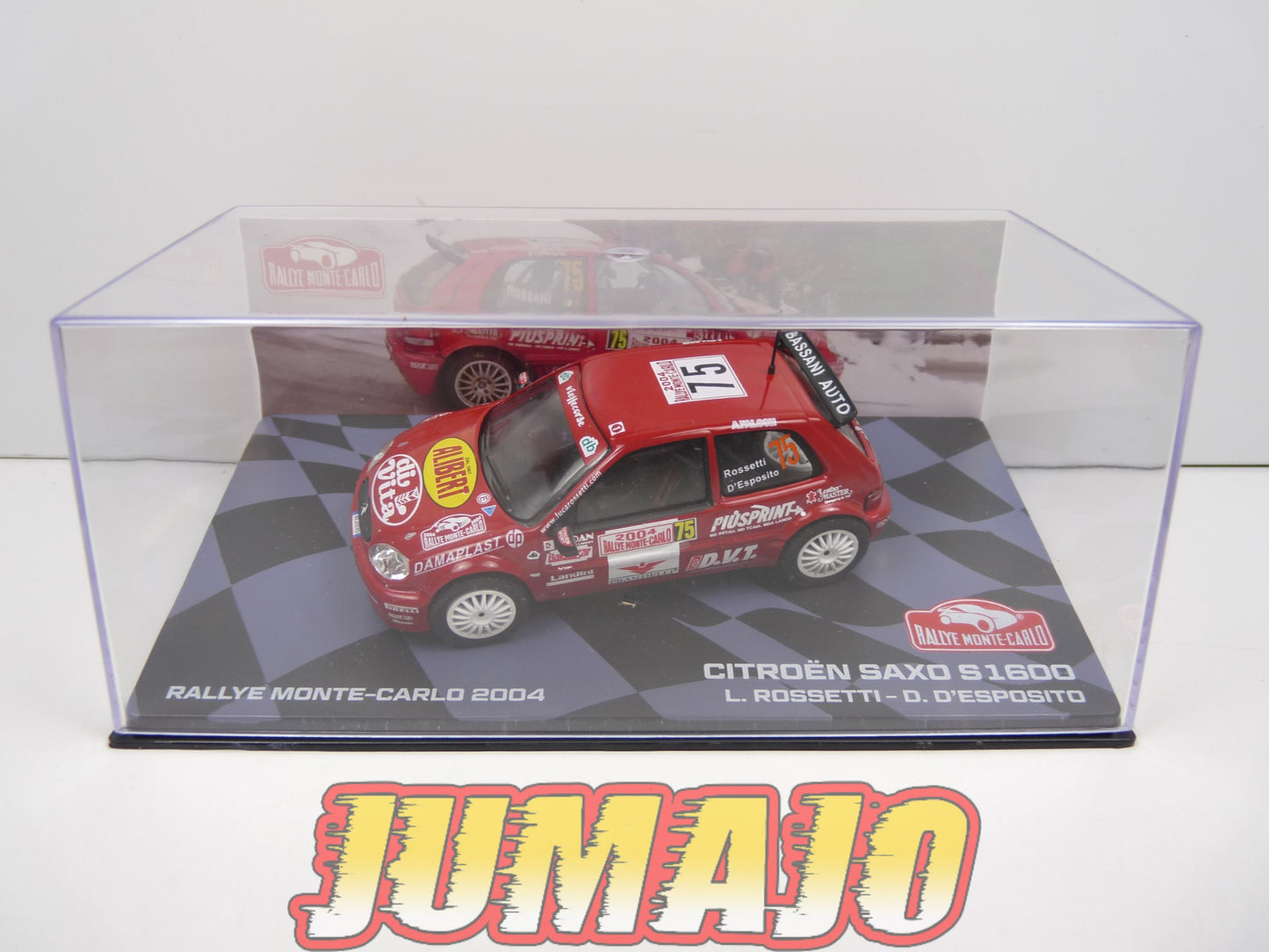 RMIT53 1/43 IXO Rallye Monte Carlo : CITROEN Saxo S1600 2004 #75 L.Rossetti