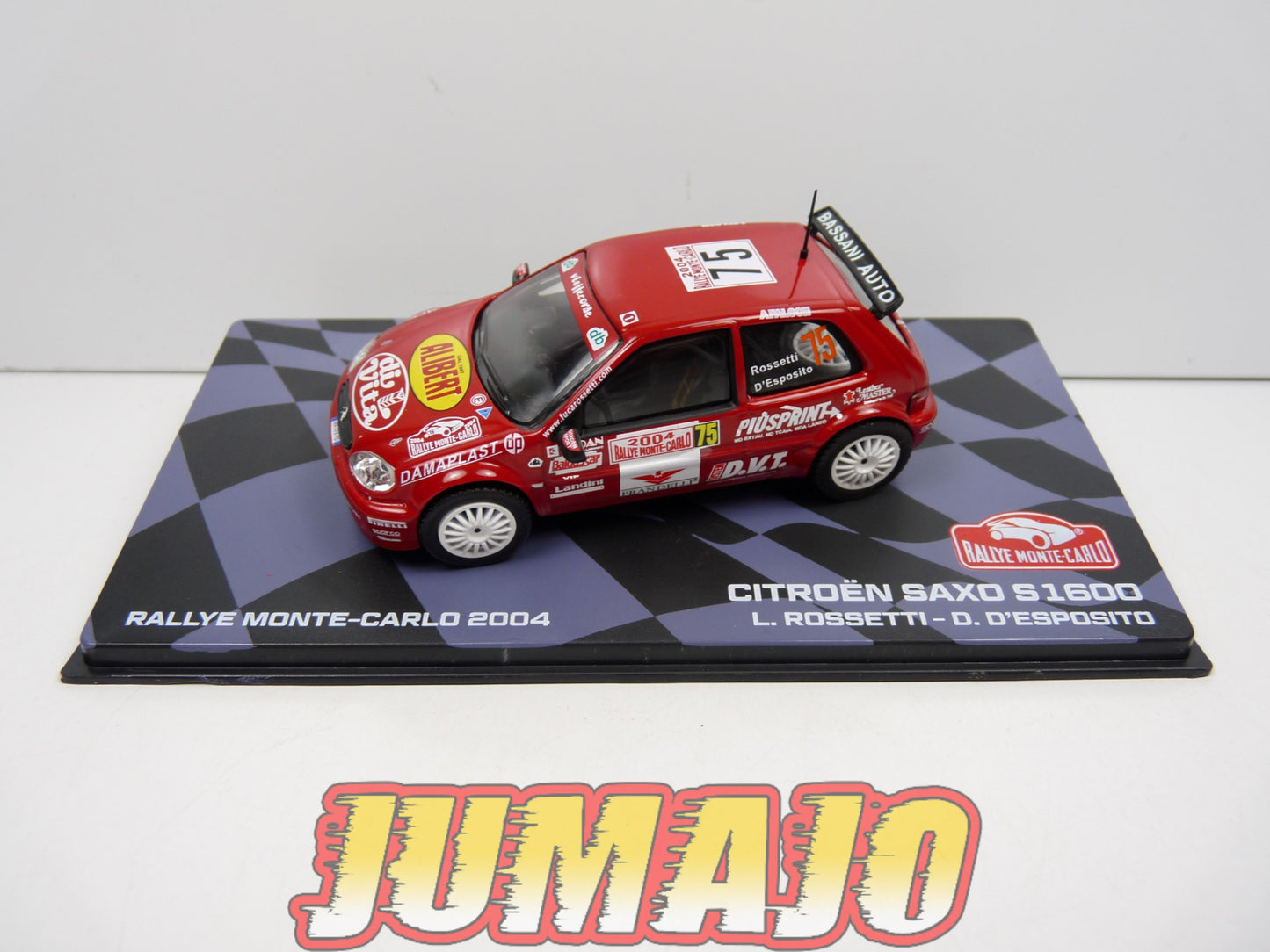 RMIT53 1/43 IXO Rallye Monte Carlo : CITROEN Saxo S1600 2004 #75 L.Rossetti