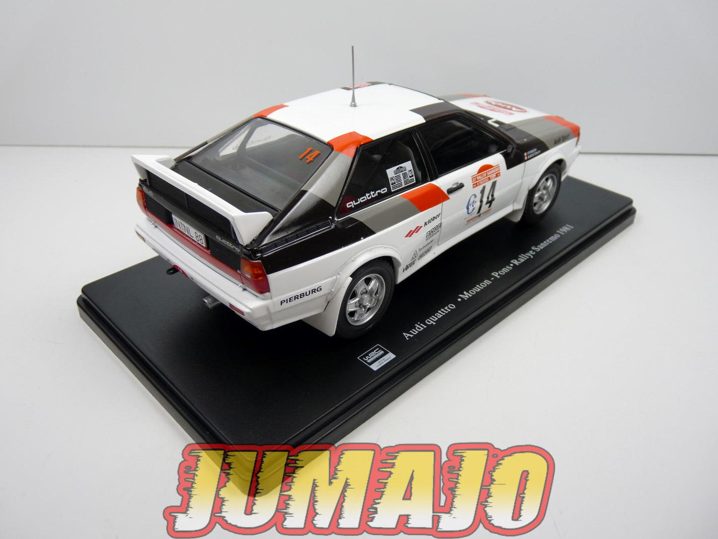 RVQ22 Voiture Rallye 1/24 SALVAT Models : AUDI Quattro A1 1981 #14 Mouton Pons