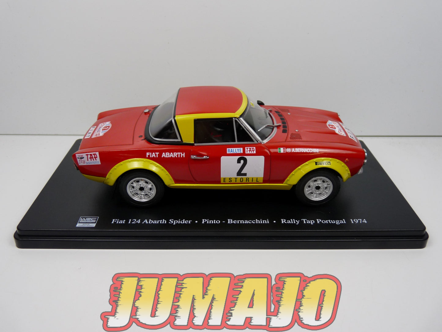 RVQ30 Voiture Rallye 1/24 SALVAT Models : FIAT 124 Abarth Spider 1974 #2 Pinto