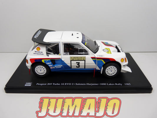 RVQ31 Voiture Rallye 1/24 SALVAT Models : PEUGEOT 205 Turbo 16 EVO 2 1985 #3 Salonen