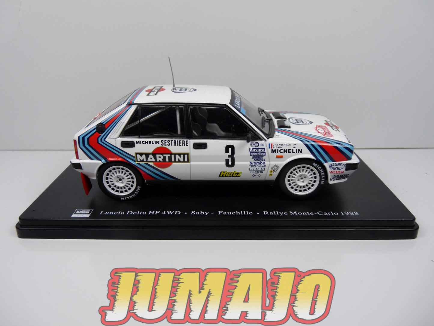 RVQ39 Voiture Rallye 1/24 SALVAT Models : LANCIA Delta HF 4WD 1988 #3 Saby Fauchille