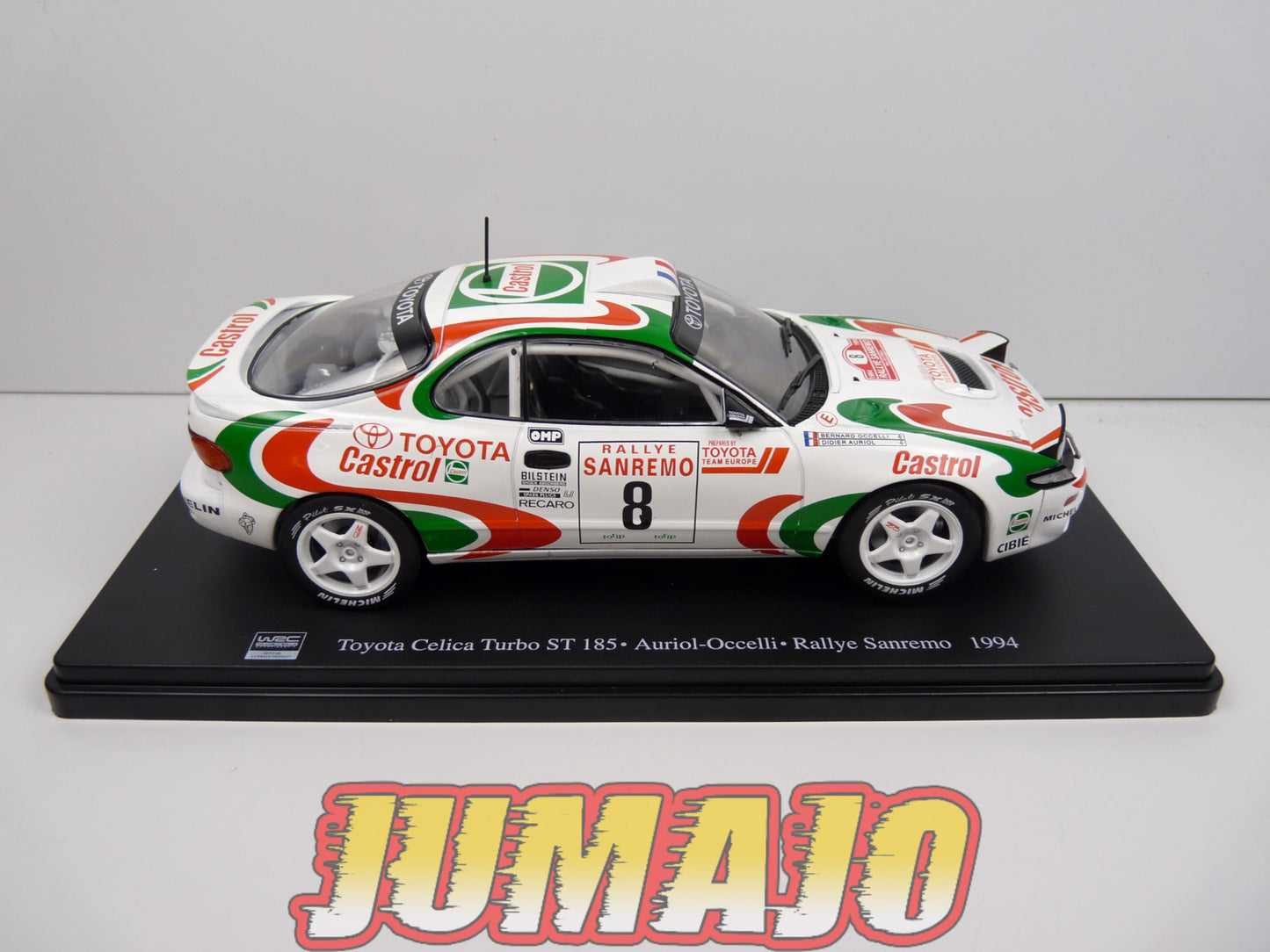 RVQ8 Voiture Rallye 1/24 SALVAT Models : TOYOTA Celica Turbo ST185 1994 #8 Auriol Occelli