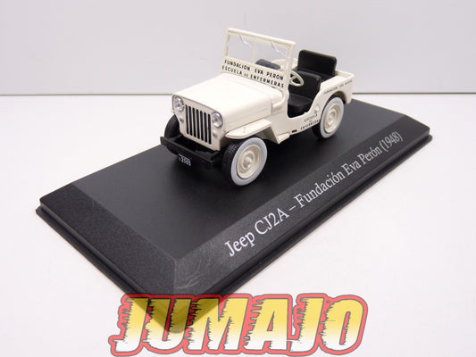 SER37 Voiture 1/43 SALVAT Vehiculos Servicios :  JEEP CJ2A Willys - Fundacion Eva Peron (1948)