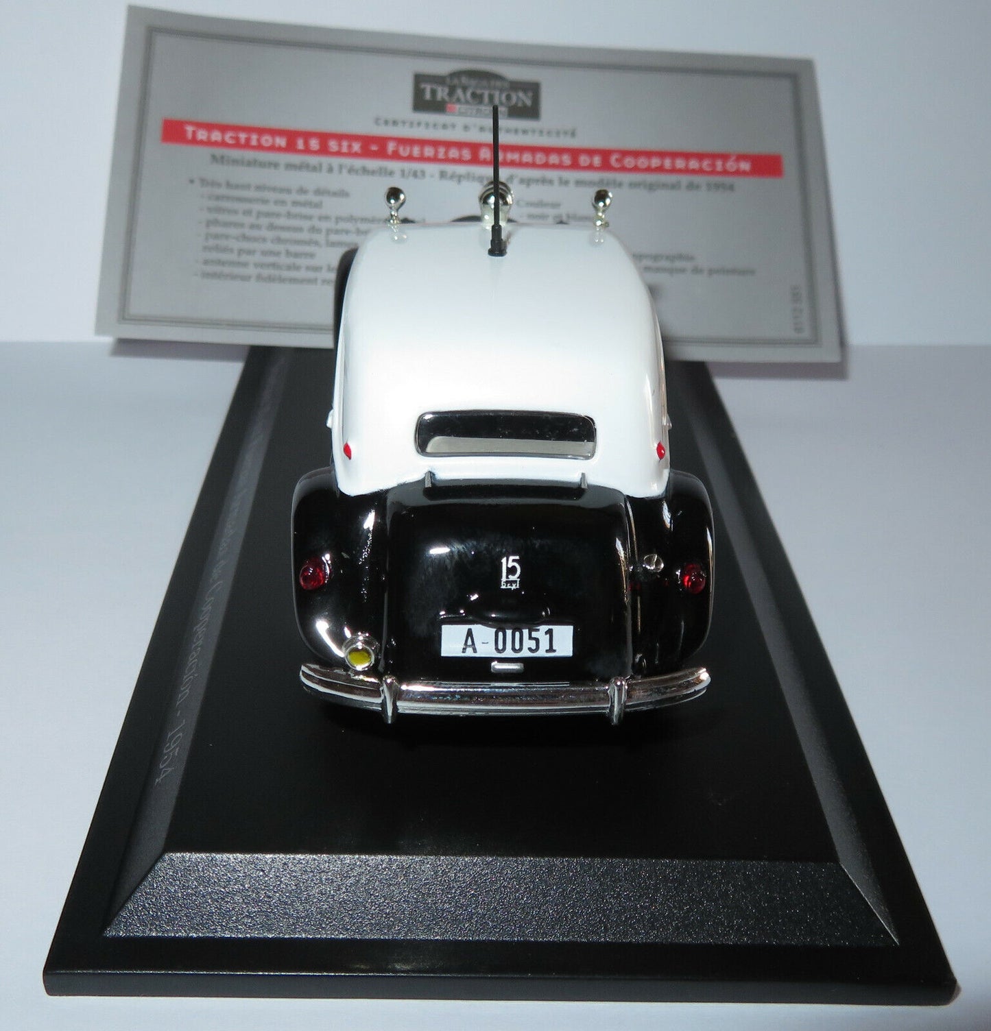 TRA51 Voiture 1/43 Atlas NOREV Traction 15 six F.A.C. 1954  Armée