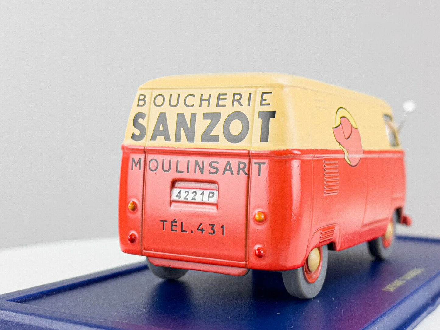 TIN32 Atlas 1/43 TINTIN en Voiture : Le VW combi 1950 *Occasion