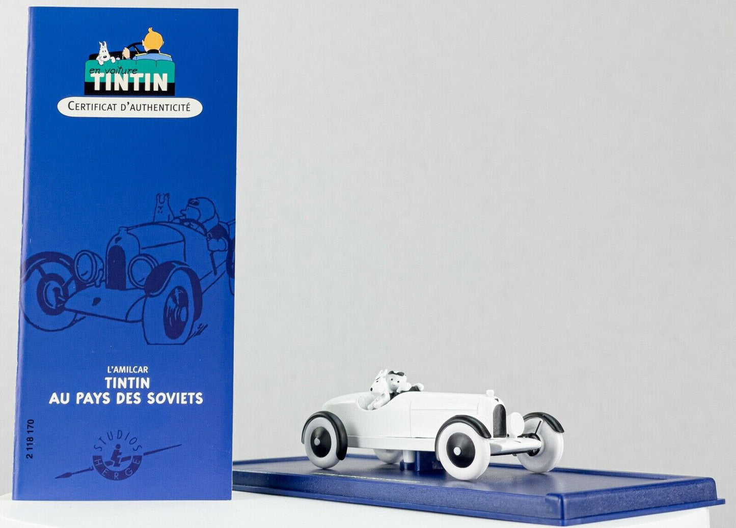 TIN70 Atlas 1/43 TINTIN en Voiture : Amilcar CGS années 20 Soviets *Occasion