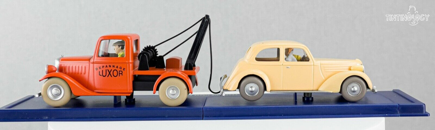 TIN24 Atlas 1/43 TINTIN : La Dépanneuse et la voiture accidentée *Occasion