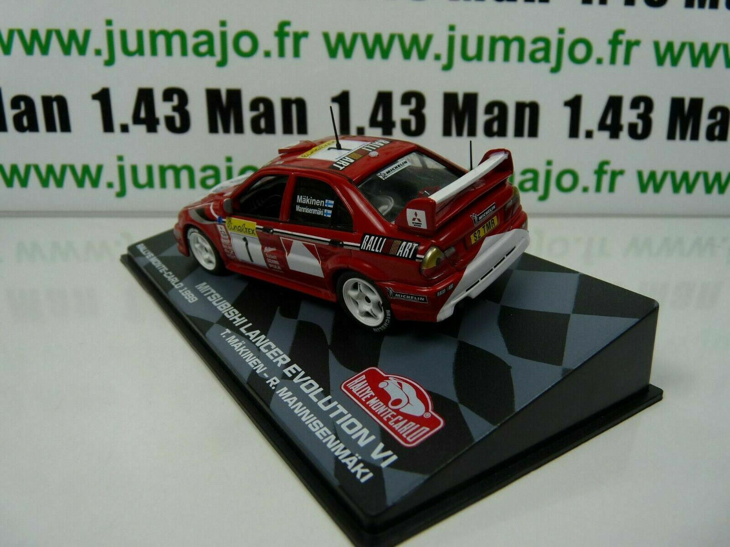 RMIT31 1/43 IXO Rallye Monte Carlo : MITSUBISHI LANCER EVO VI 1999 #1 T.Makinen