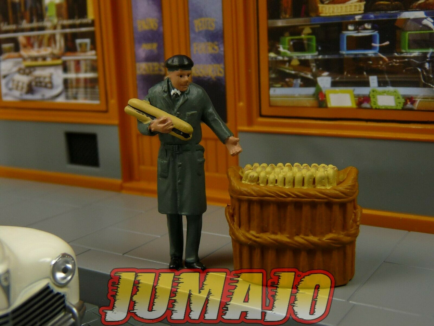 DIO1 Voiture+ diorama 1/43 IXO : métiers de france Peugeot 203 Cube BOULANGERIE SANS FOND
