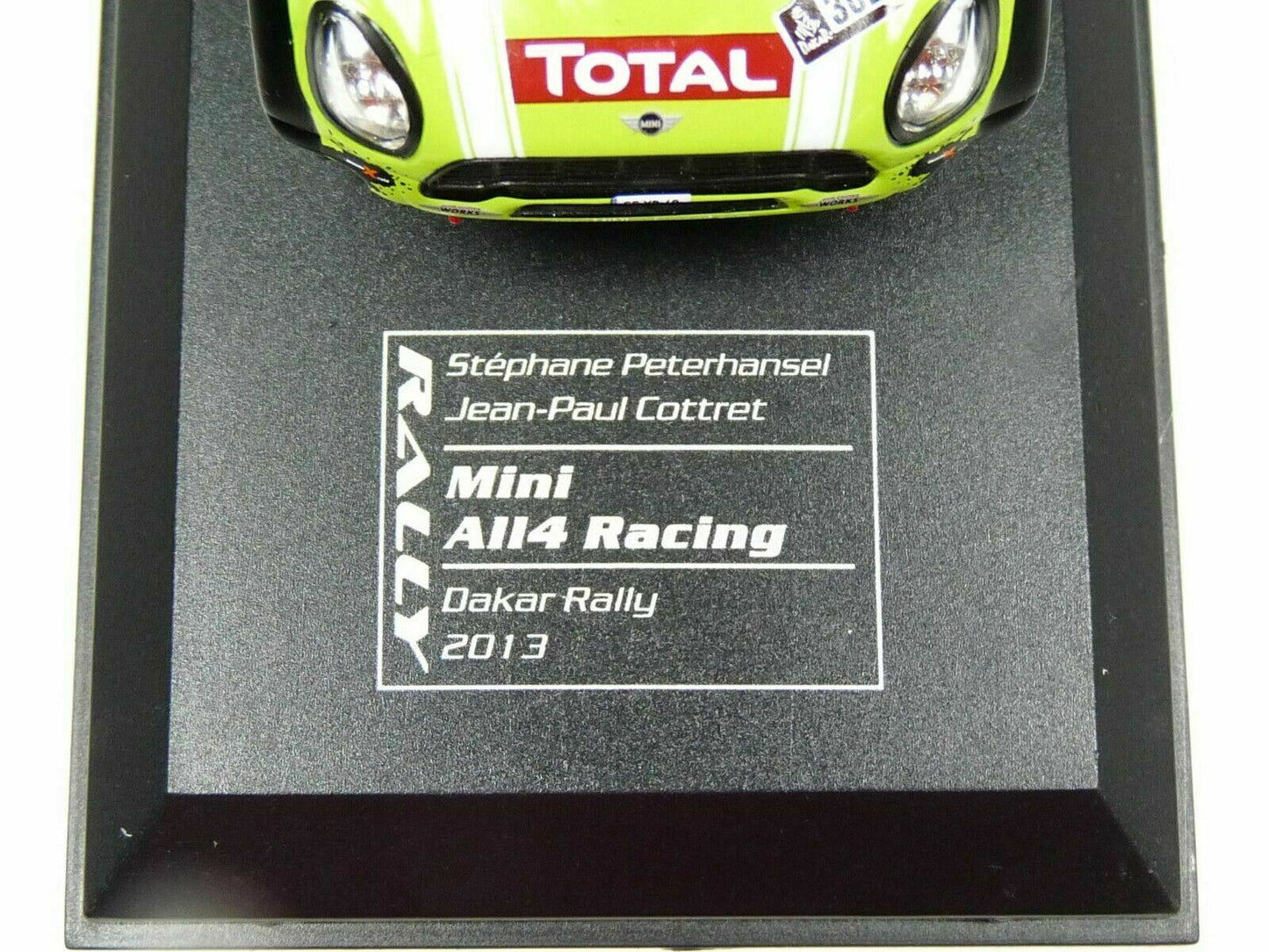 RD27 1/43 IXO Direkt Rallye MINI All4 Racing DAKAR 2013 S PETERHANSEL winner 1