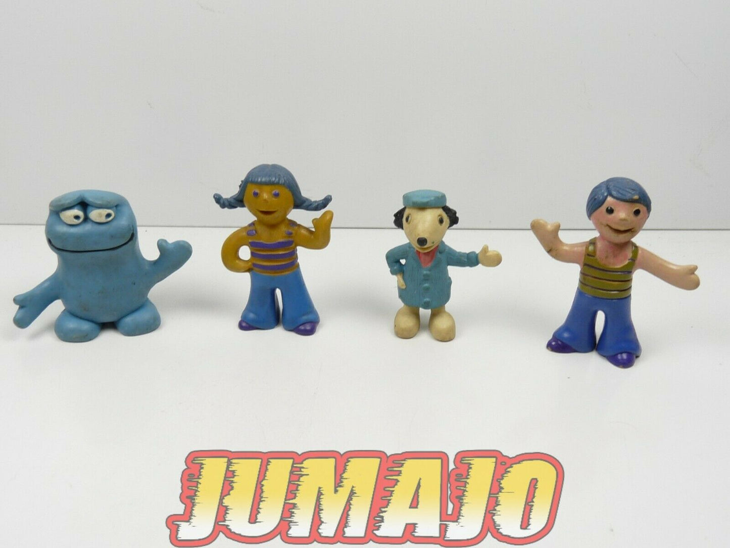 FIG42c lot 7 figurines PVC schleich 1974 KLAWITTERBUS 5/7,5 cm Freddy chien lapi