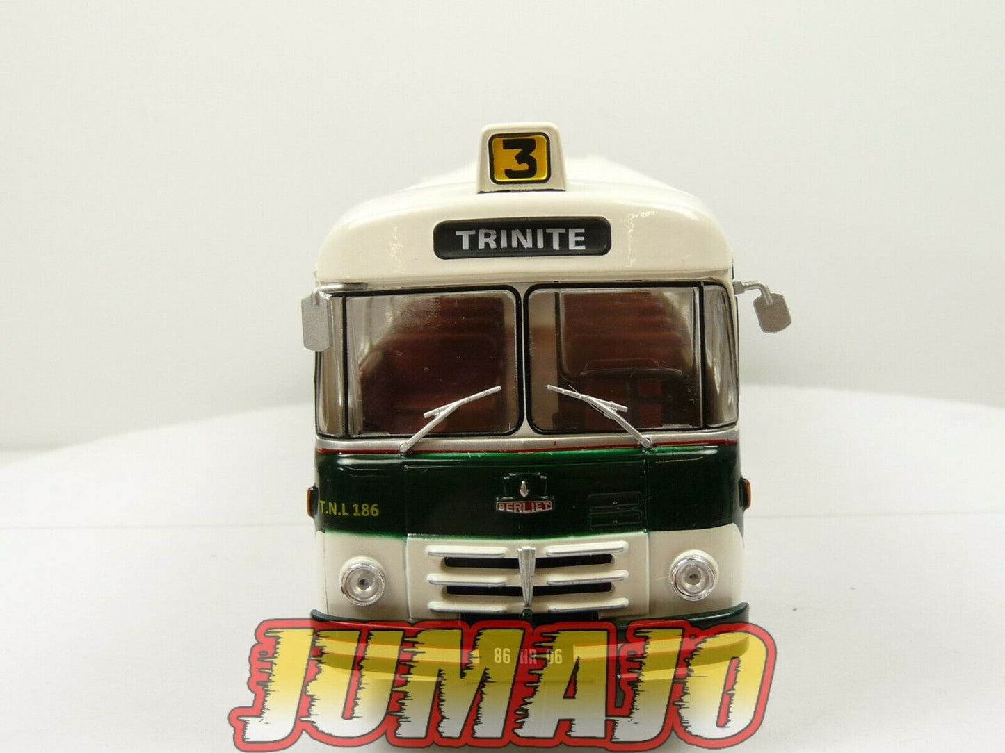 BUS69 Bus 1/43 IXO Hachette BERLIET PLR 8 MU 105 Ligne 3 Trinite 1956 France
