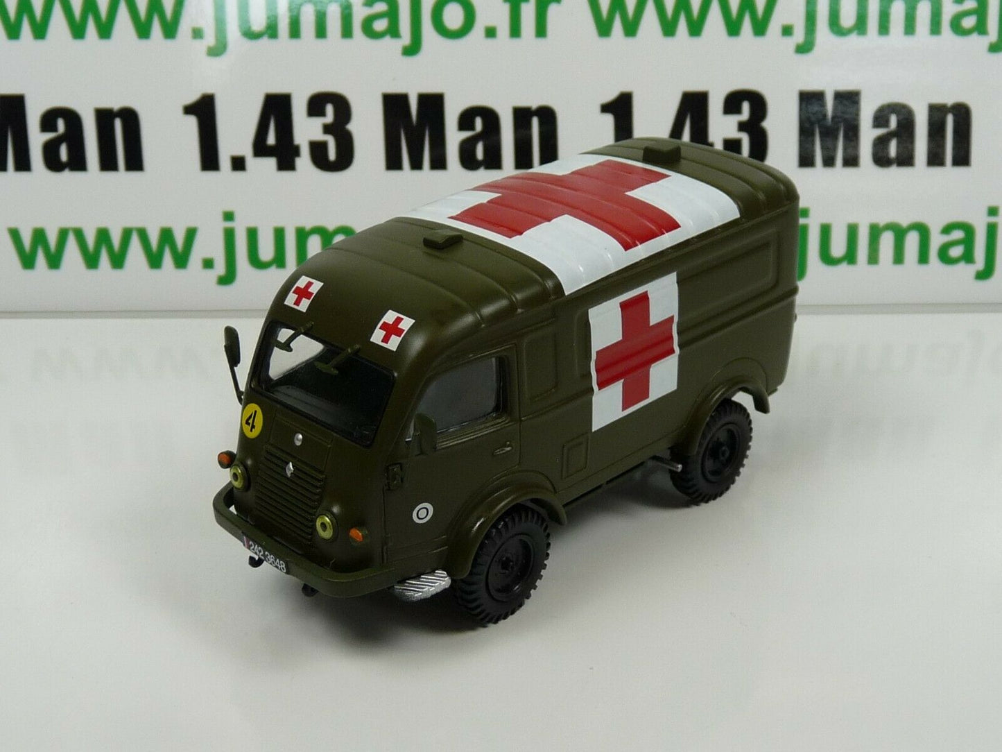 lot 2 RENAULT 1/43 100 kg AMBULANCE UTR35 206 régie Renault + R2087 croix rouge