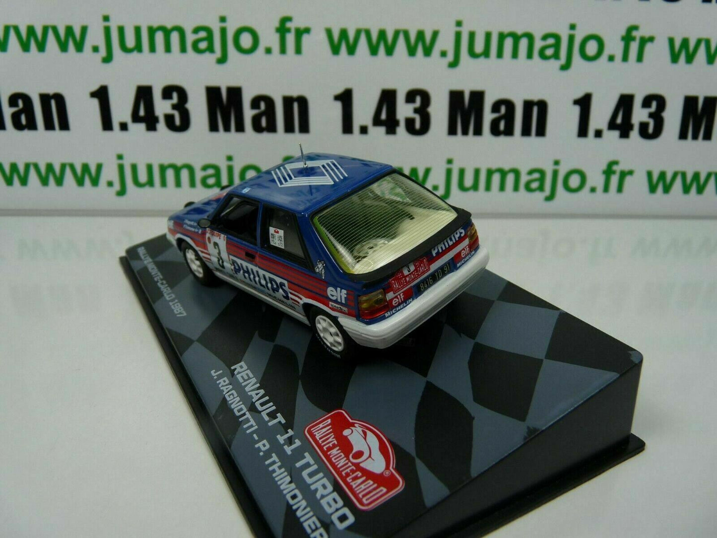 RMIT19 1/43 IXO Rallye Monte Carlo : RENAULT 11 Turbo 1987 #3 J.Ragnotti