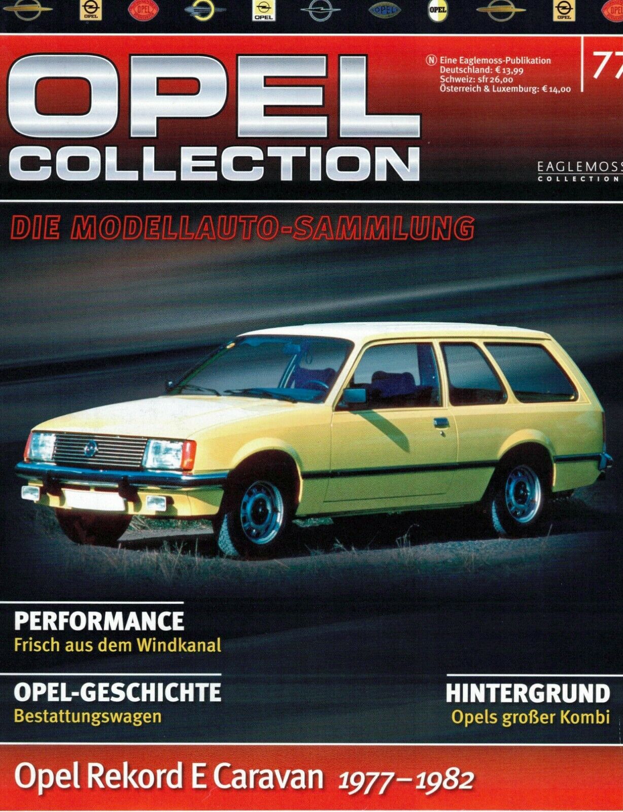 LOT 11 FASCICULES eaglemoss OPEL (en allemand) 17,20,21,26,37,47,68,72,73,75,77