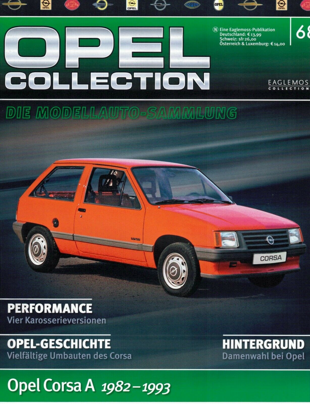 LOT 11 FASCICULES eaglemoss OPEL (en allemand) 17,20,21,26,37,47,68,72,73,75,77