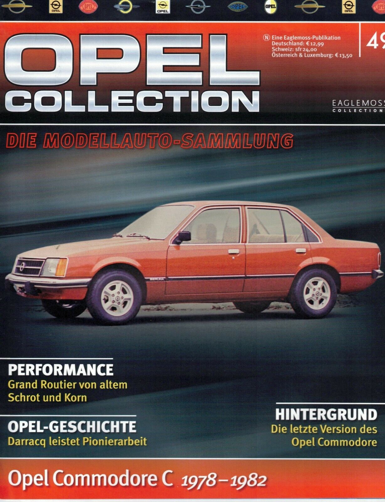 LOT 11 FASCICULES eaglemoss OPEL (en allemand) 19,23,25,48,49,51,55,61,64,69,78