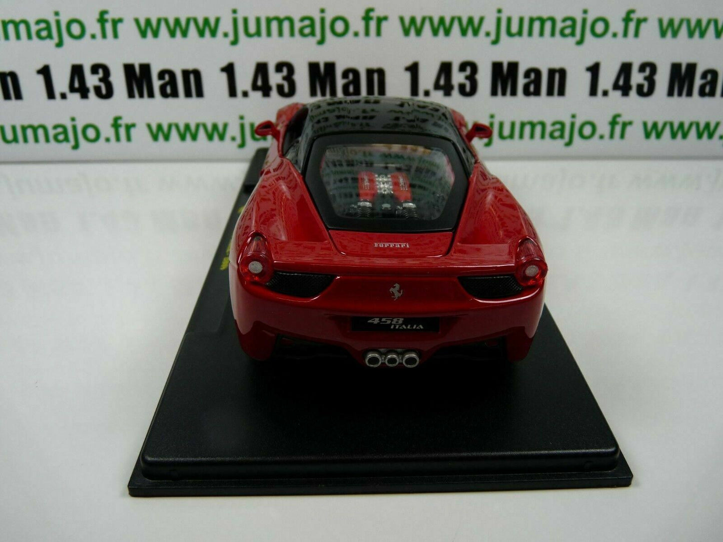FVQ59 Voiture 1/24 HACHETTE FERRARI GT : 458 ITALIA-2009 Boîte cassée
