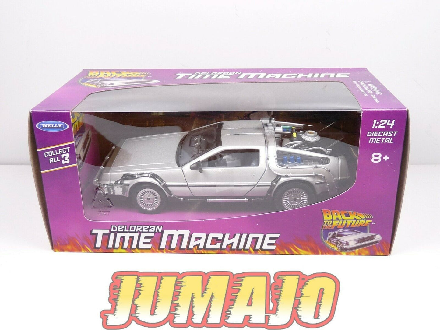 FIL33 Voiture 1/24 WELLY : DELOREAN RETOUR VERS LE FUTUR I "back to the future"