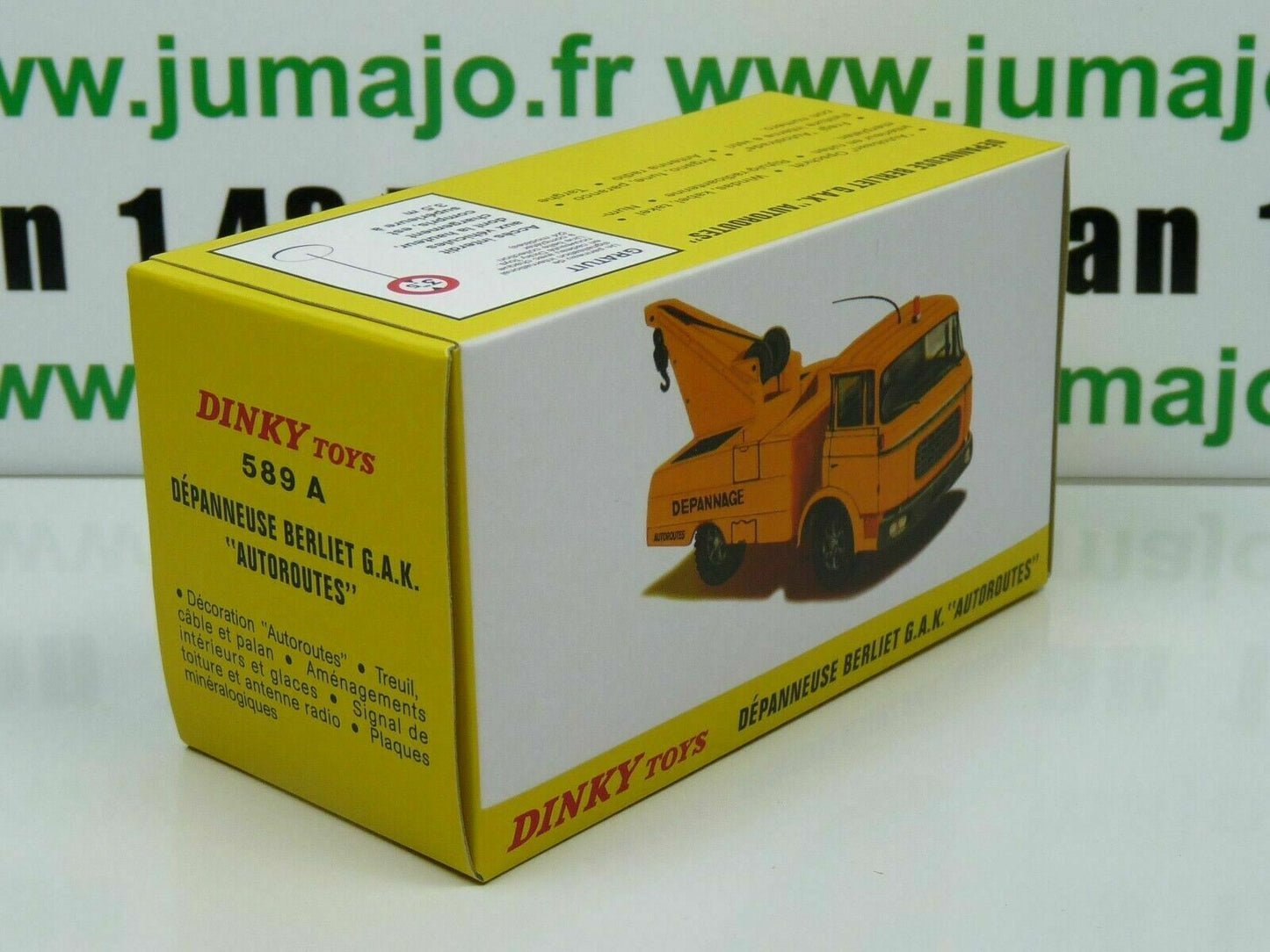 DT61 Voiture réédition DINKY TOYS atlas: 589A Berliet Dépanneuse GAK Autoroutes