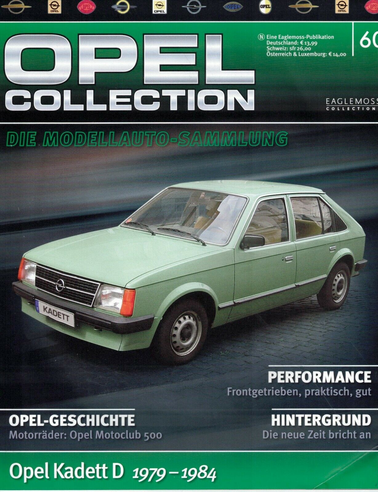 LOT 12 FASCICULES eaglemoss OPEL en allemand 22,44,50,52,53,60,63,65,70,74,76,79