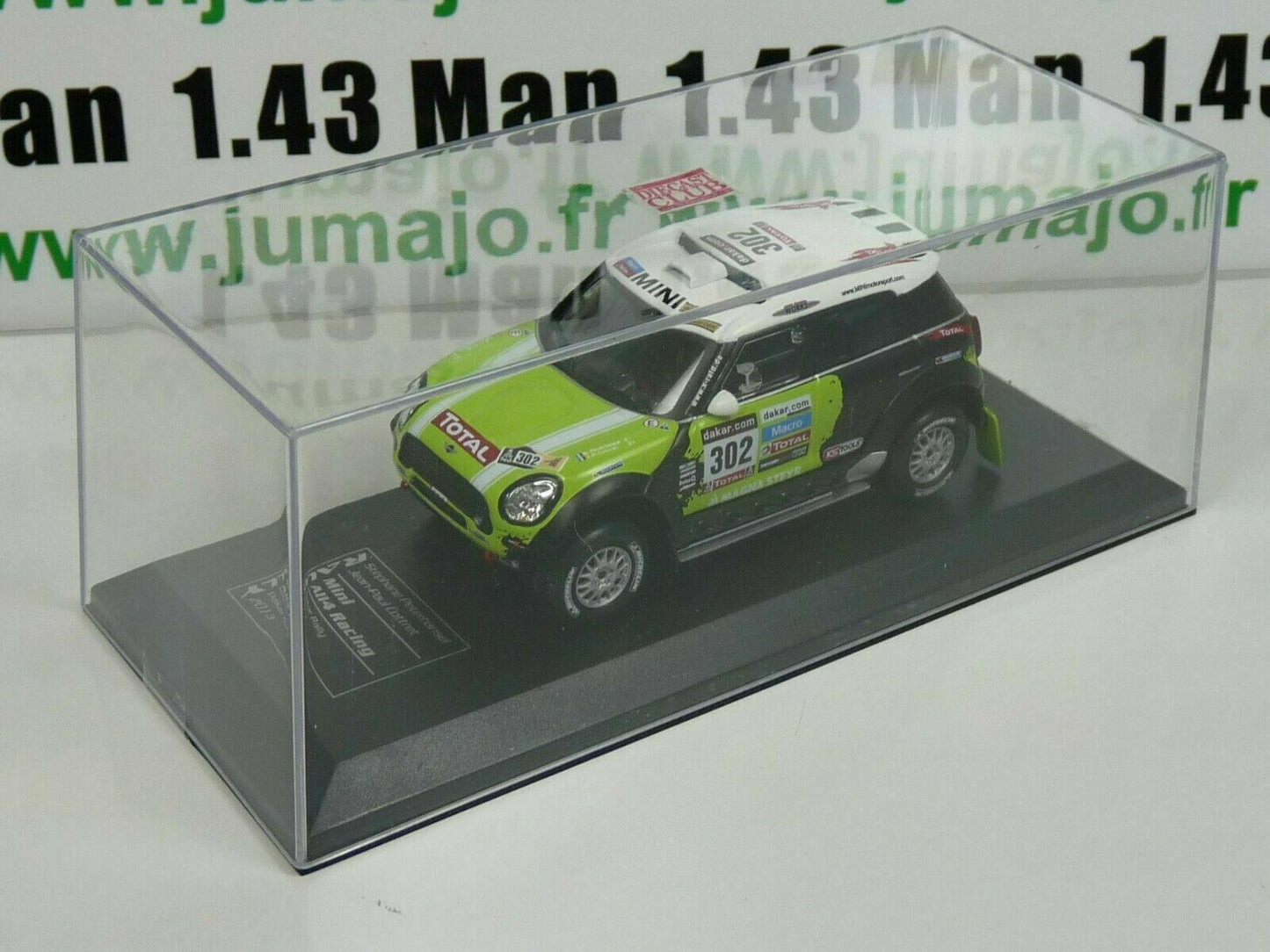 RD27 1/43 IXO Direkt Rallye MINI All4 Racing DAKAR 2013 S PETERHANSEL winner 1