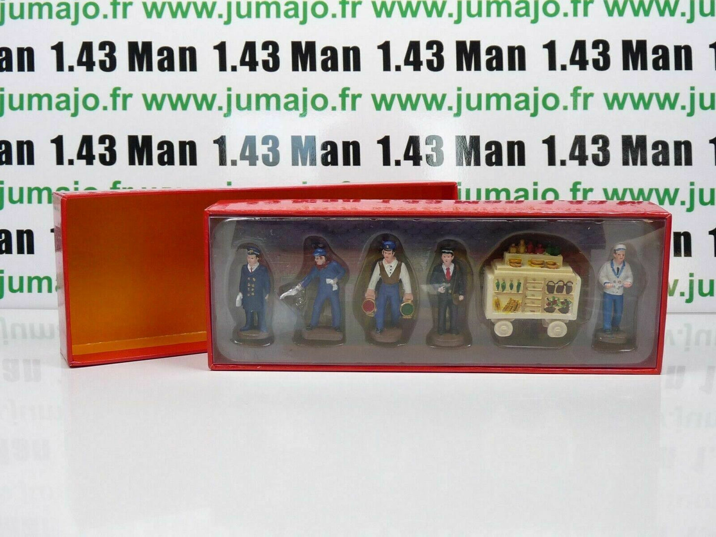 DT98 Voiture réédition HORNBY atlas : coffret 5 figurines Trains quai 4cm