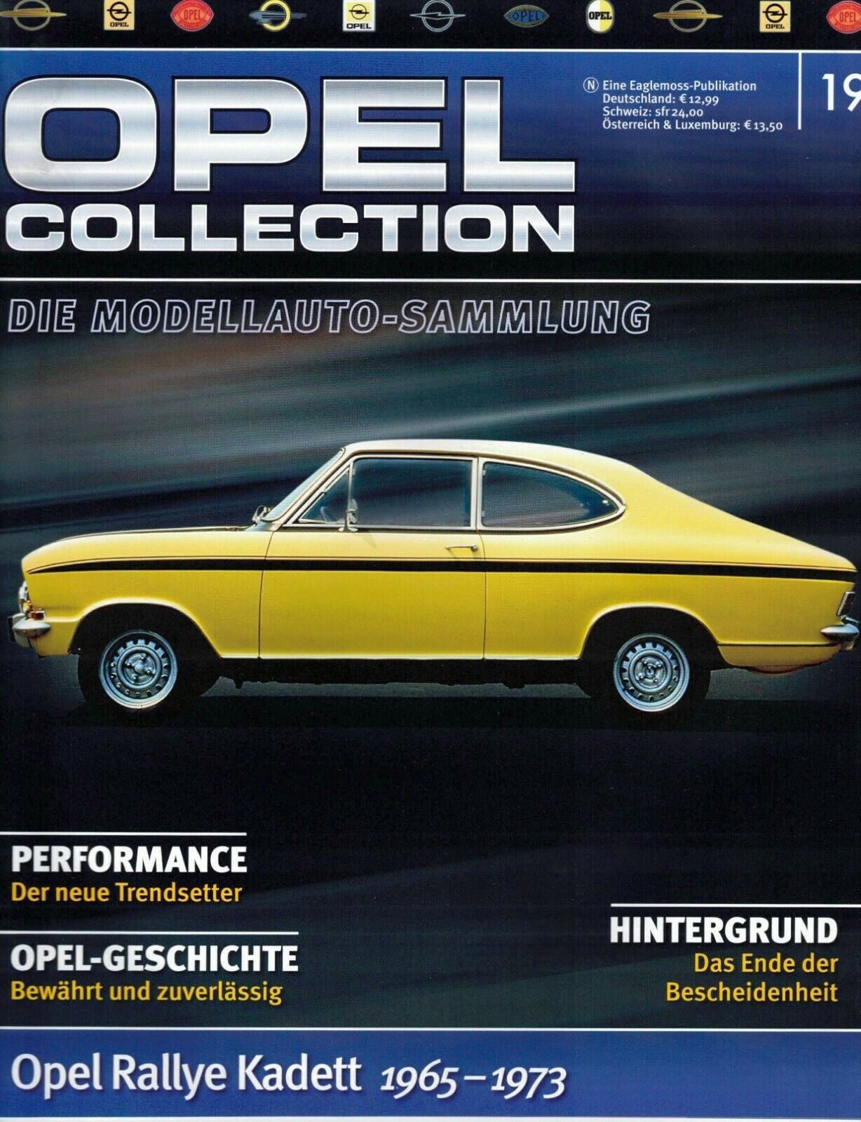 LOT 11 FASCICULES eaglemoss OPEL (en allemand) 19,23,25,48,49,51,55,61,64,69,78