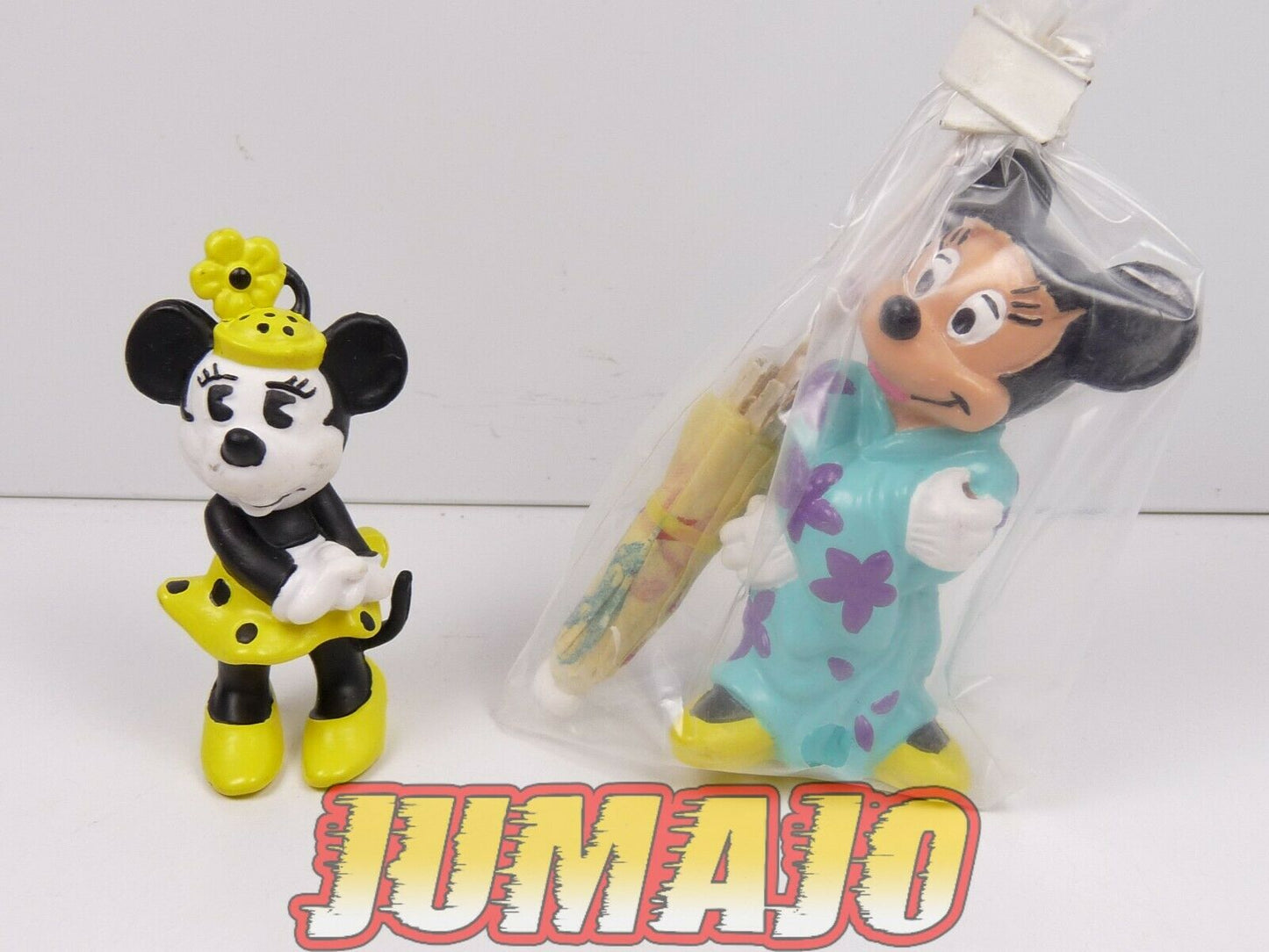 FIG73c lot 2 figurines PVC DISNEY BULLY 6cm : MICKEY mouse Mnnie chine + vintage