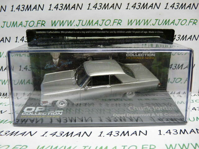 OPE125 1/43 IXO designer serie OPEL collection : DIPLOMAT A V8 C.Jordan silver