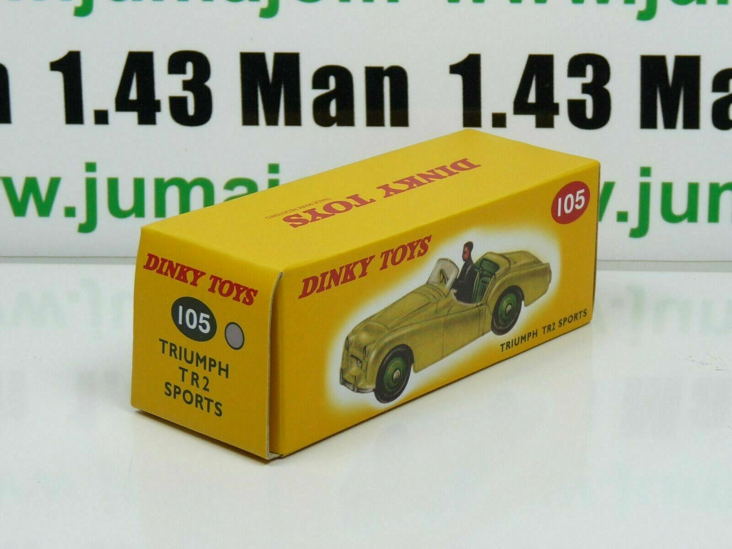 DT50 Voiture réédition DINKY TOYS atlas : 105 TRIUMPH TR2 sports grise UK