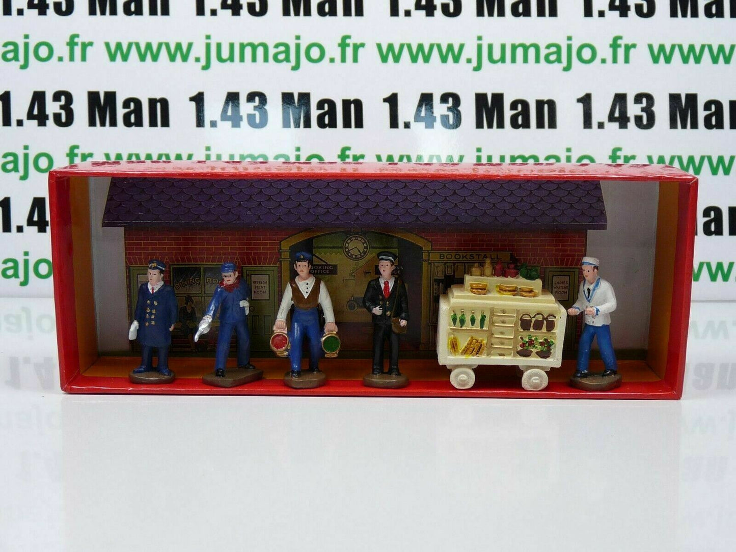 DT98 Voiture réédition HORNBY atlas : coffret 5 figurines Trains quai 4cm