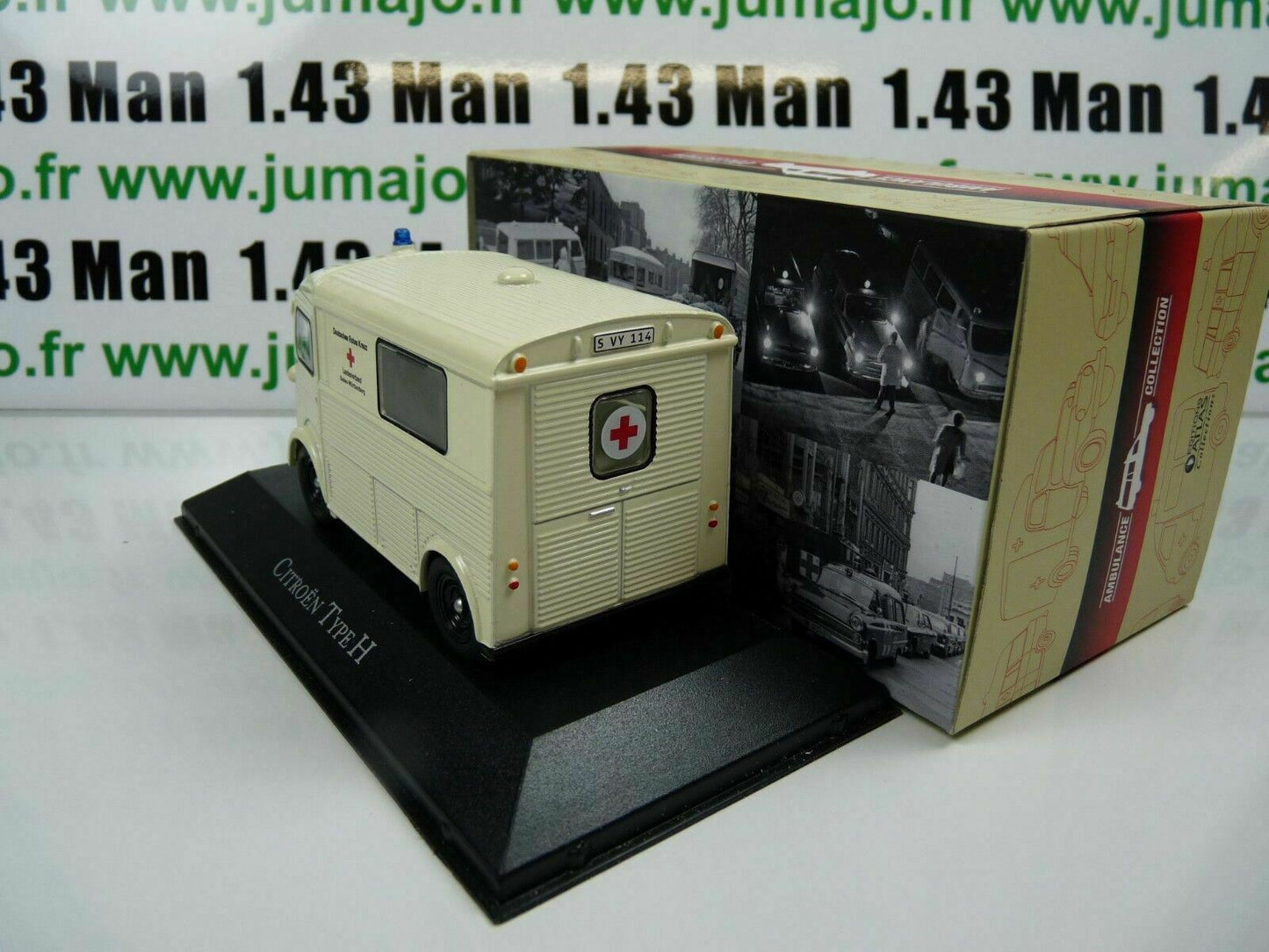 AMB8 1/43 IXO Atlas Ambulance Collection CITROEN Type H 1965 rotes kreuz croix rouge