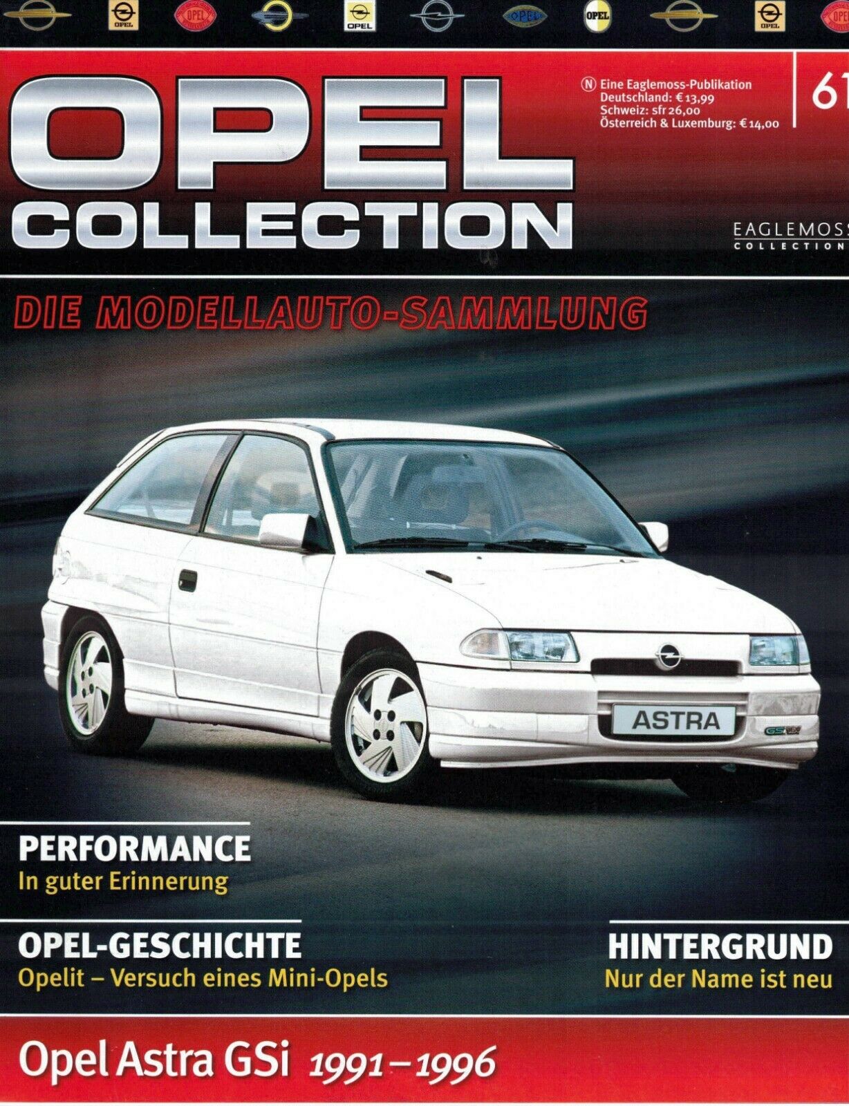 LOT 11 FASCICULES eaglemoss OPEL (en allemand) 19,23,25,48,49,51,55,61,64,69,78